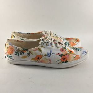 Keds x Rifle Paper Co champion womens shoes sneakers white size 10 WF58359